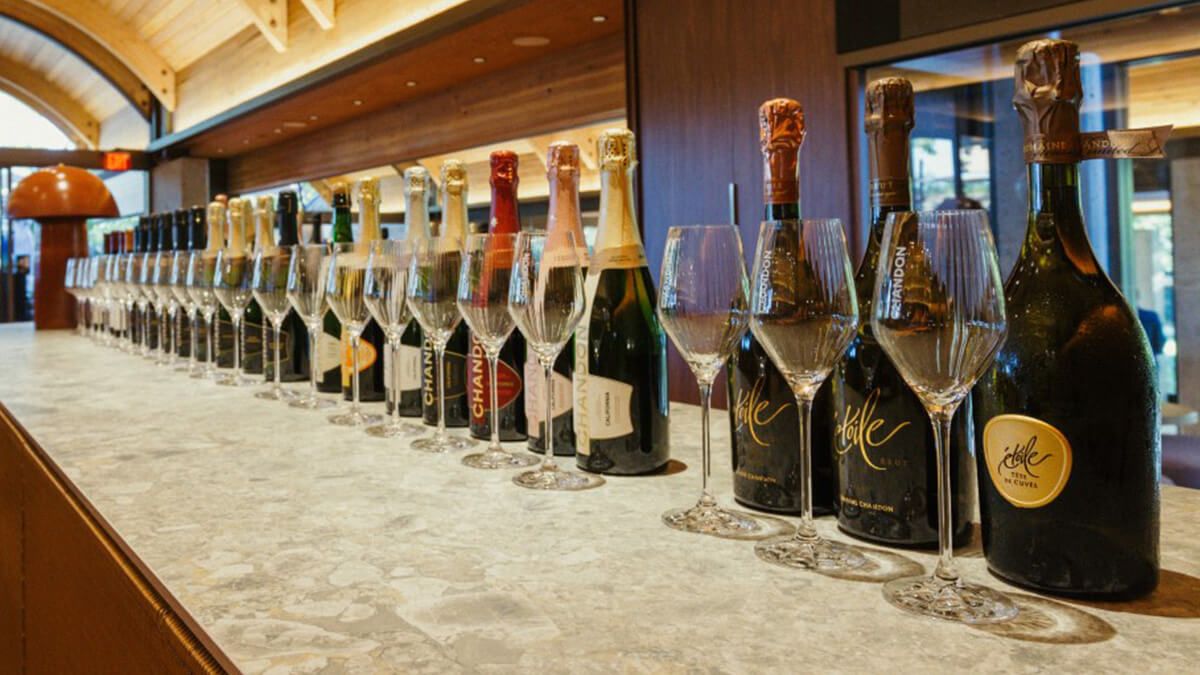 Domaine Chandon bottles for case packer